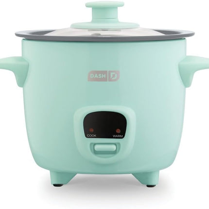 Mini Ceramic Rice Cooker – Single-Serve, Nonstick Removable Pot, Aqua