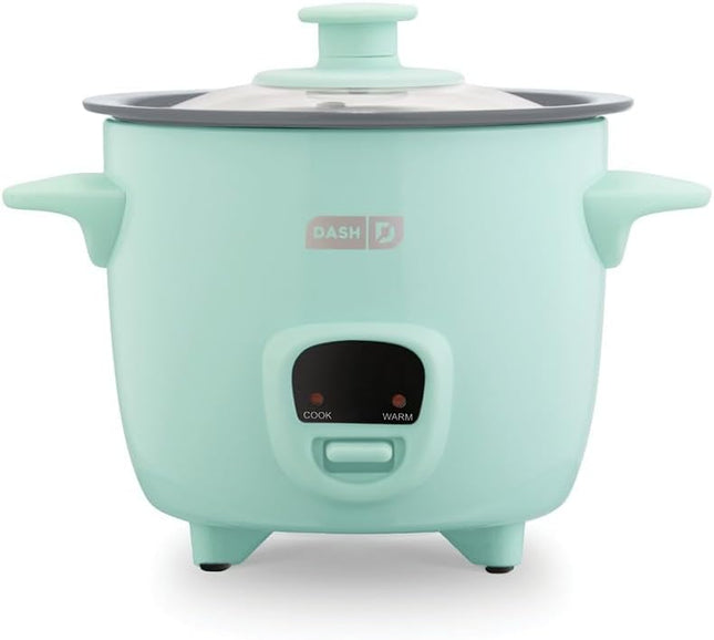 Mini Ceramic Rice Cooker – Single-Serve, Nonstick Removable Pot, Aqua