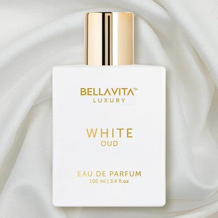BellaVita Luxury White Oud Unisex Eau de Parfum 100ml Citrus Amber Musk Perfume