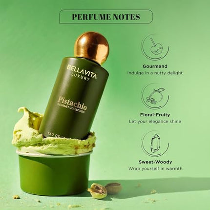 BellaVita Luxury Duo Desirée Unisex Perfume Set 2 x 100ml Pistachio Honey Oud