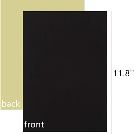 10 Pcs Self-Adhesive Felt Sheets A4, Black Peel and Stick Fabric Crafts and Drawer Liners