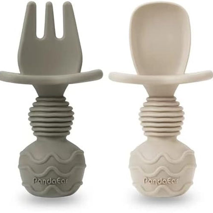 2-Pack Silicone Baby Feeding Set – Divided Plate, Cups, Spoons & Forks