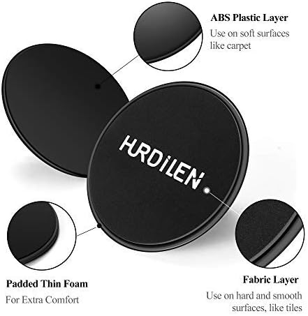 Exercise Gliding Discs for Core Strength Abdominal Workout Carpet Floors