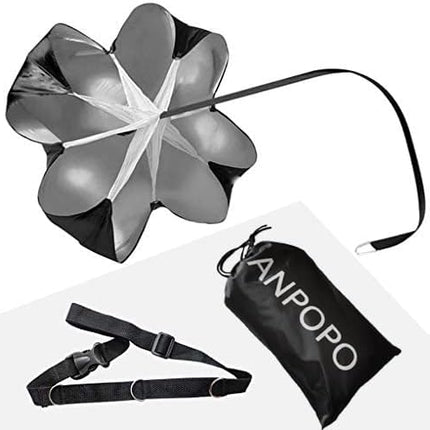 56-Inch Running Speed Training Parachute with Adjustable Belt and Carry Bag for Athletes