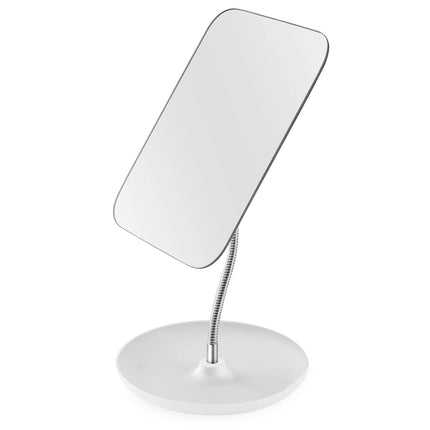 Table Vanity Makeup Mirror with Stand, Adjustable Gooseneck, 360° Rotating, Portable Desk Mirror