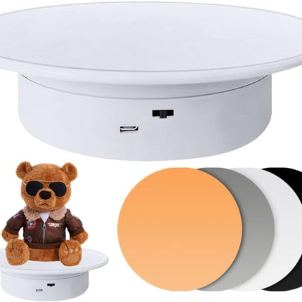360° Electric Turntable Display – 7.87" Diameter Product Photography Stand