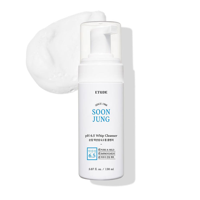 SoonJung pH 6.5 Whip Cleanser 5.07 Fl Oz Mild Foaming Face Wash Sensitive Skin
