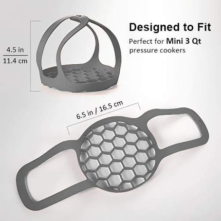 Pressure Cooker Sling for 3Qt Instant Pot, Silicone Bakeware Lifter Steamer Rack