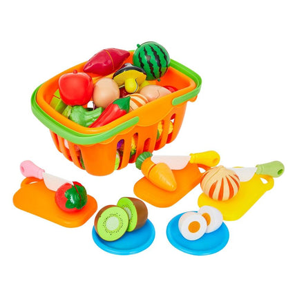 46-Piece Play Food Set by Hey Play – Multicolor, Fun Pretend Play