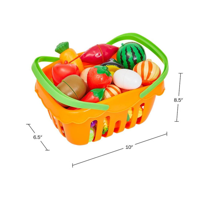 46-Piece Play Food Set by Hey Play – Multicolor, Fun Pretend Play