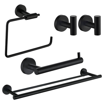 5-Piece Bathroom Hardware Set for Modern Wall Mounted Bathroom Accessories