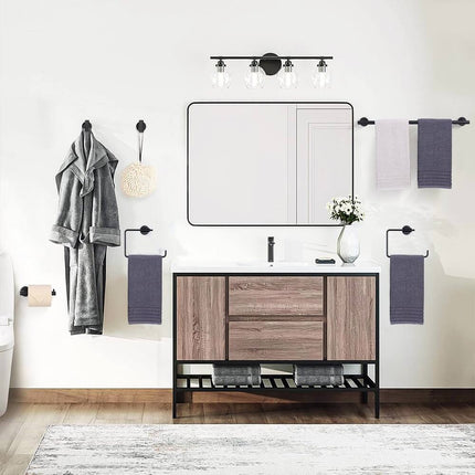 5-Piece Bathroom Hardware Set for Modern Wall Mounted Bathroom Accessories