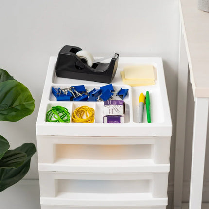 5 Drawer Storage Cart White Pearl Rolling Organizer for Home Office Use