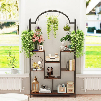 5-Tier Tall Plant Stand Flower Arched for Indoor Balcony Living Room Decor