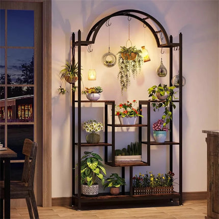 5-Tier Tall Plant Stand Flower Arched for Indoor Balcony Living Room Decor