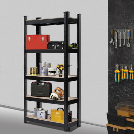 5 Tier Metal Shelving Unit Adjustable Garage Storage Utility Rack Heavy Duty