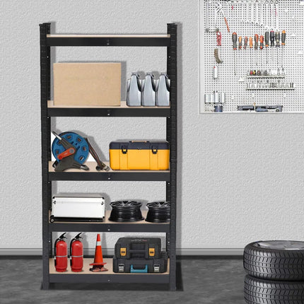 5 Tier Metal Shelving Unit Adjustable Garage Storage Utility Rack Heavy Duty