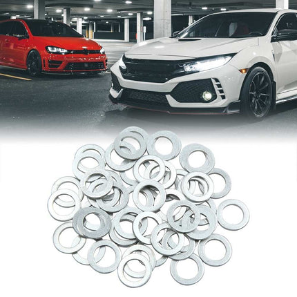 50PCS Engine Oil Crush Washers, Drain Plug Gaskets, Car Oil Drain Plug Seals