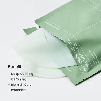 Sea Kelp Hydrogel Mask – Overnight, Calming, Oil & Blemish Control, 4-Pack