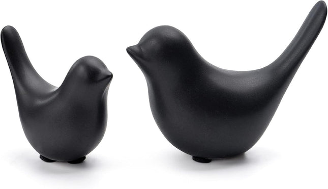 Small Birds Statues – Modern Style Decorative Ornaments for Living Room & Office (2 Pcs)