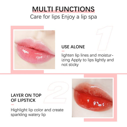 Hydrating Lip Glow Oil – Plumping, Tinted, Moisturizing, Non-Sticky Gloss