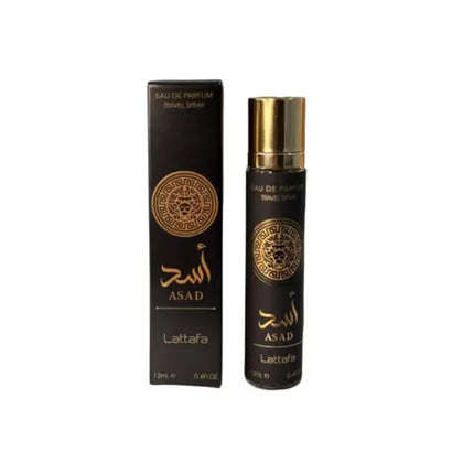 Lattafa Asad Perfume Unisex 12ml Eau de Parfum Travel Size Vanilla Amber Fragrance