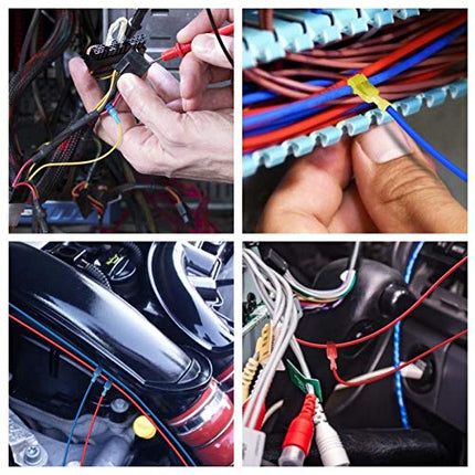 120Pcs T-Tap Wire Connectors, Quick Splice Electrical T Connectors Kit