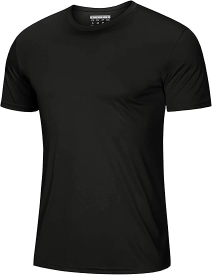 Men's UPF 50+ Short Sleeve Rash Guard Quick Dry Workout Running Swim Shirt