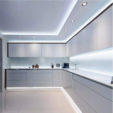 16.4ft Cool White LED Strip Lights 6500K 300 LEDs Dimmable with Control Box