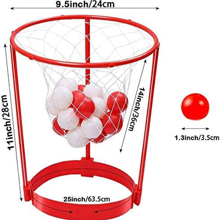 2-Pack Head Hoop Basketball Game – Adjustable Headband with 20 Balls