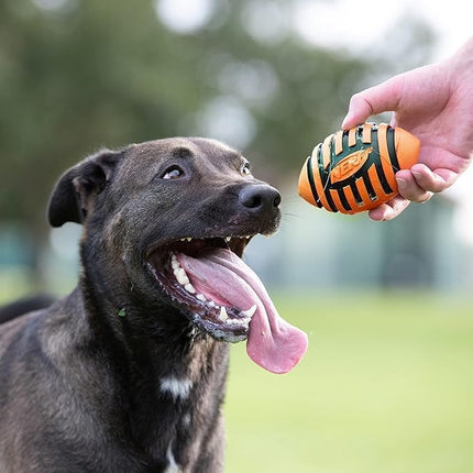 Dog Spiral Squeaky Football Toy 5 Inch Outdoor Play Toy for Large Dogs