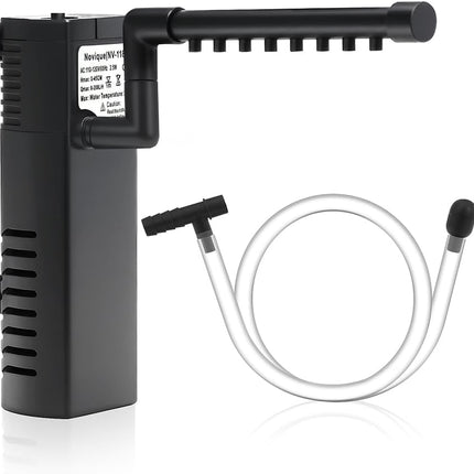 2.5W Submersible Aquarium Filter 53 GPH for 2-10 Gallon Fish Tanks, 3-in-1 Pump