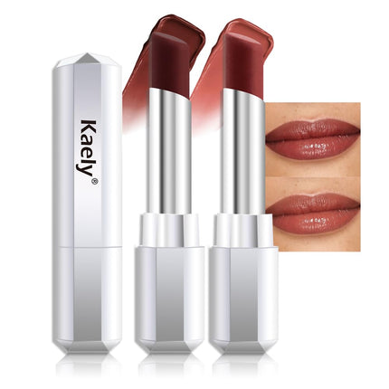 2Pcs Honey Tinted Lip Balm 00+08 Raisin, Hydrating Glossy Lipstick for Women