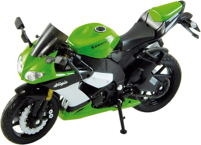 Kawasaki Ninja ZX-10R Diecast Motorcycle Model 1:18 Scale Green Sport Bike Replica