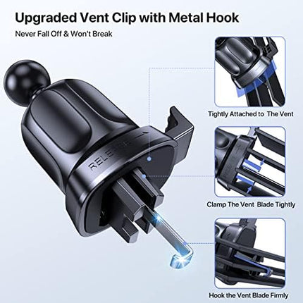 3. Miracase 3-in-1 Cell Phone Holder for Car, Secure Dash/Vent/Windshield Mount
