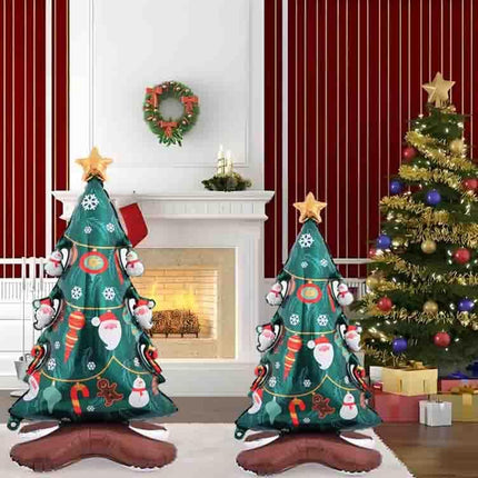 3 PCS Christmas Tree Balloons – Laser Foil Xmas Tree with Star for Parties