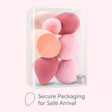 7PCS Makeup Sponge Set Blender Beauty Sponges Latex Free with Travel Case