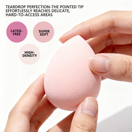 6PCS Latex-Free Makeup Sponge Set, Soft Beauty Blenders for Foundation & Concealer