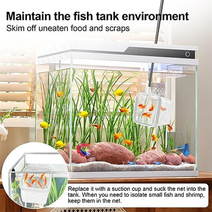 2 Pack 3 Inch Aquarium Fish Nets White Small Fish Tank Net for Betta Fish and Shrimp