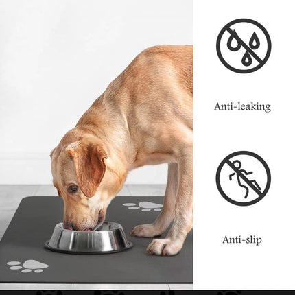 Absorbent Pet Feeding Mat – Quick Dry, No Stains, for Food & Water Bowls (12"x19")