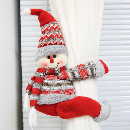 Christmas Snowman Tree Topper – Velcro Plush Hugger for Tree or Curtains