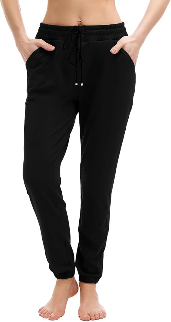Women's Joggers with Pockets, Drawstring Sweatpants for Workout & Lounge