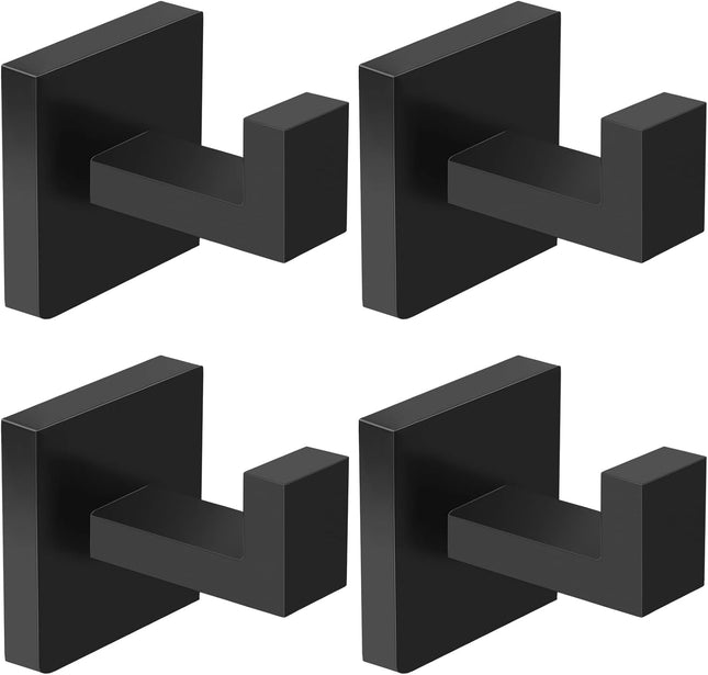 4-Pack Towel Hooks – Heavy Duty Stainless Steel Hand Towel Holders for Bathroom & Kitchen