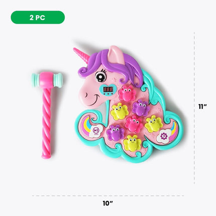Unicorn Whack-a-Mole Game – LED Score, 5 Modes, Lights & Sounds, Ages 3+