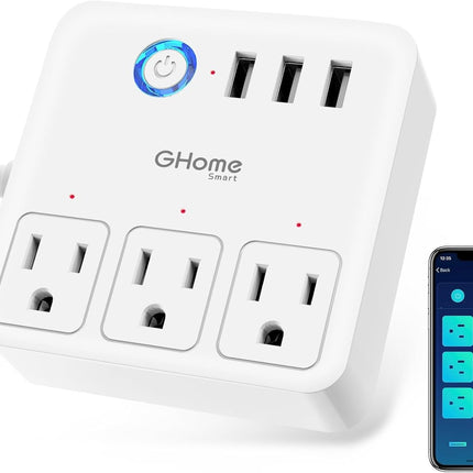 Smart WiFi Power Strip – 6 Outlets, Surge Protector, Alexa & Google Compatible