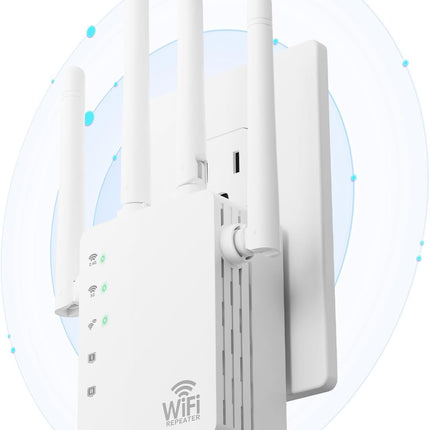 WiFi Signal Booster 2025 – Dual Band, Up to 13,888 sq. ft, Home & Outdoor