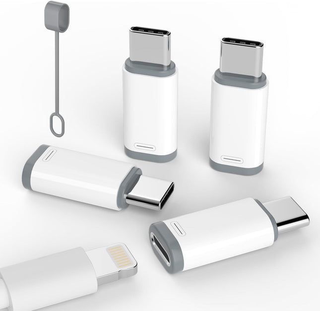 4-Pack Lightning to USB-C Adapter for iPhone 15/16/17 Pro – Fast Charging