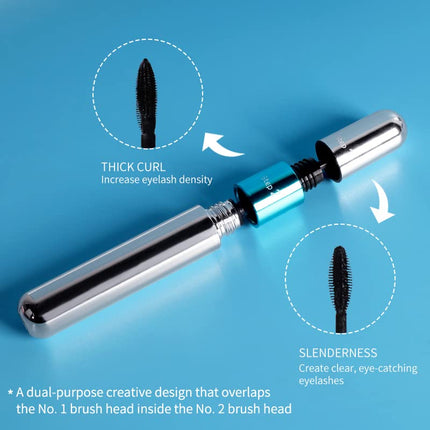 4-Pack VIBELY 2-in-1 4D Silk Fiber Mascara, 5X Longer, Lengthening & Thickening, Washable