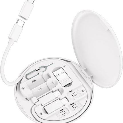 Multi USB Charging Adapter Kit USB C to iOS Type C Micro Travel White