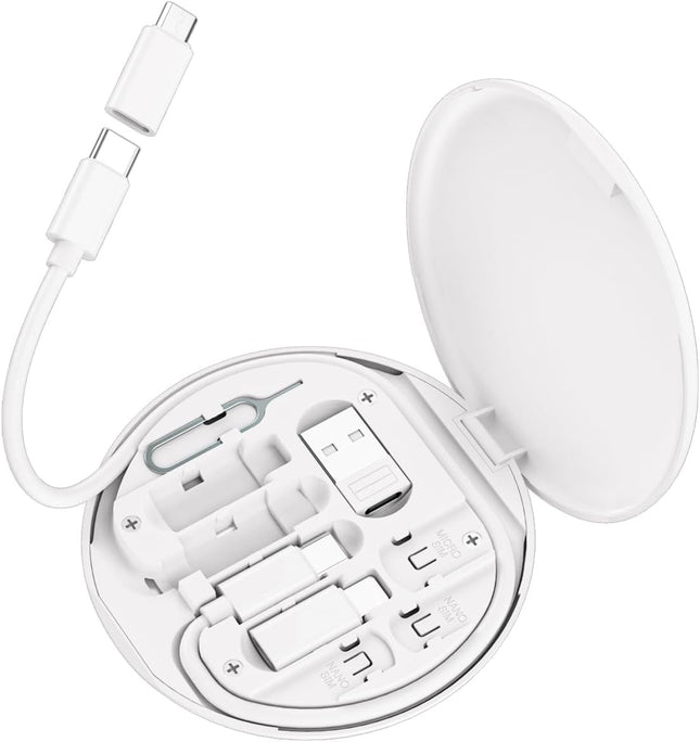 Multi USB Charging Adapter Kit USB C to iOS Type C Micro Travel White